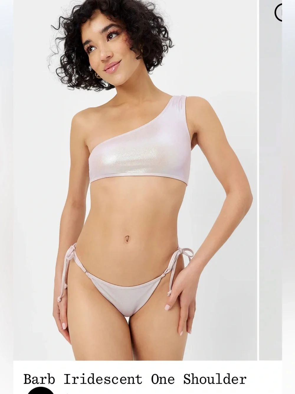 Frankie's Bikinis Iridescent “Gilded Angel” Bikini Set